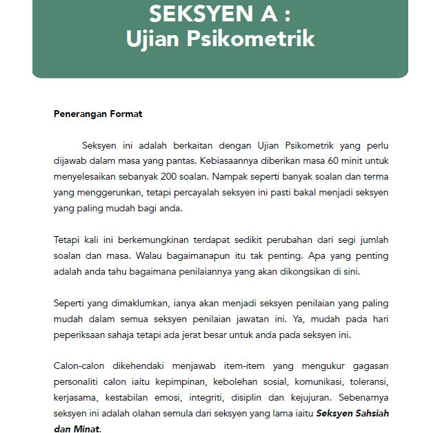 Contoh Soalan Ujian Psikometrik - Tips Kerjaya